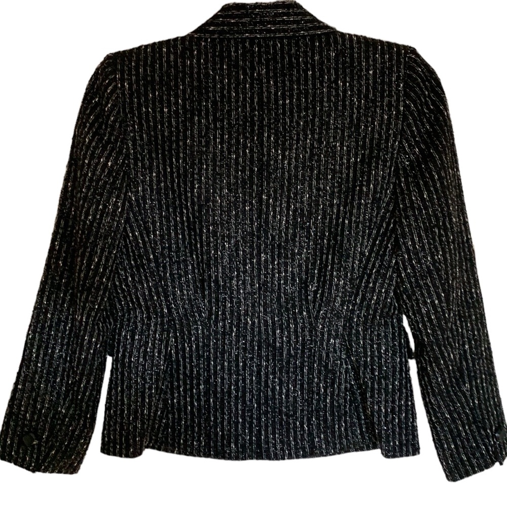 Albert Nipon Jacket, VTG, black with white and sliver “highlights” - Picture 3 of 6